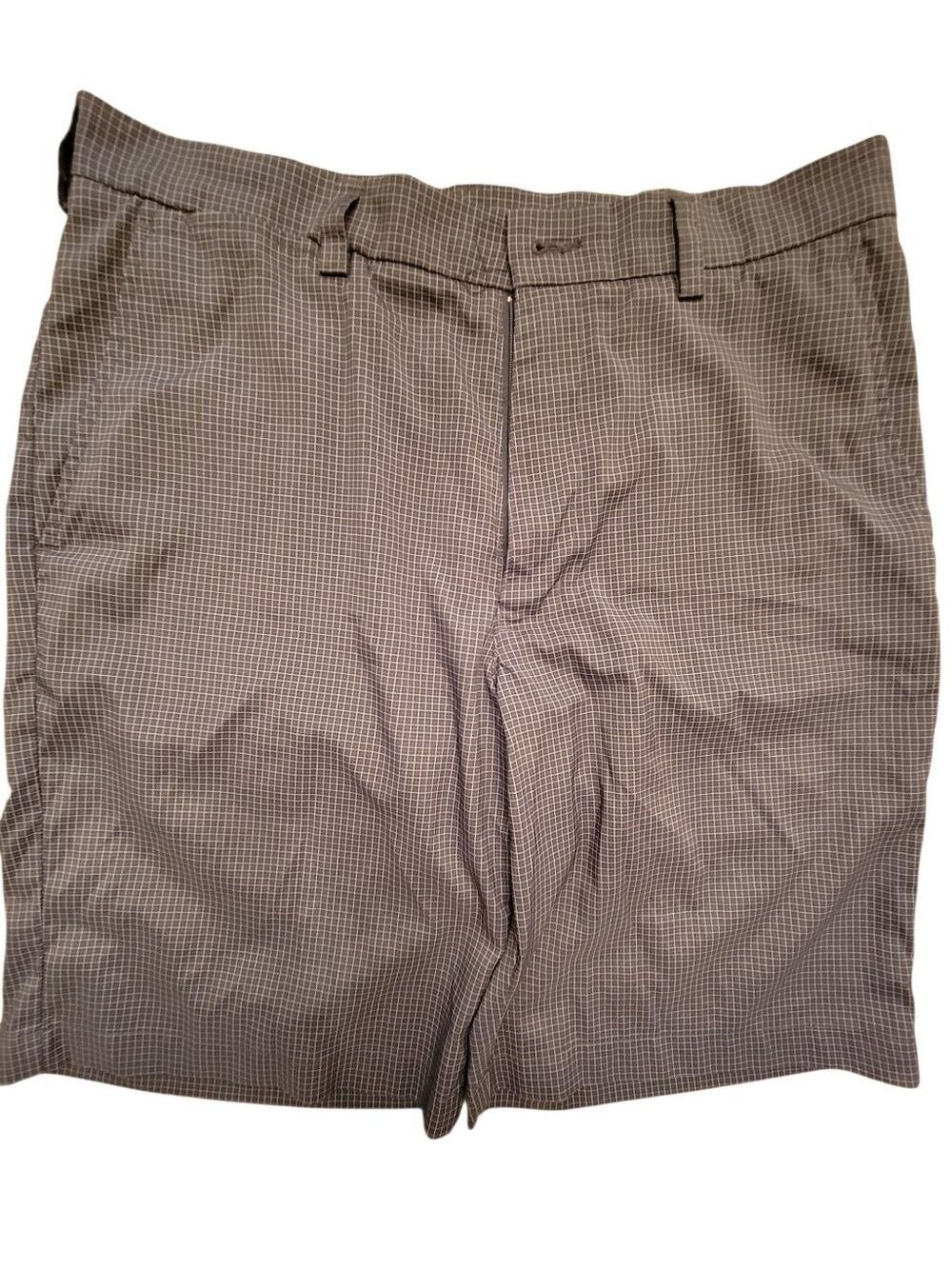 PGA Tour Mens Golf Shorts Size 32 Houndstooth Grey Black White - Picture 2 of 4